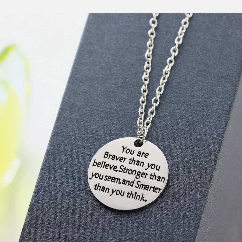 Silver Inspirational Necklace